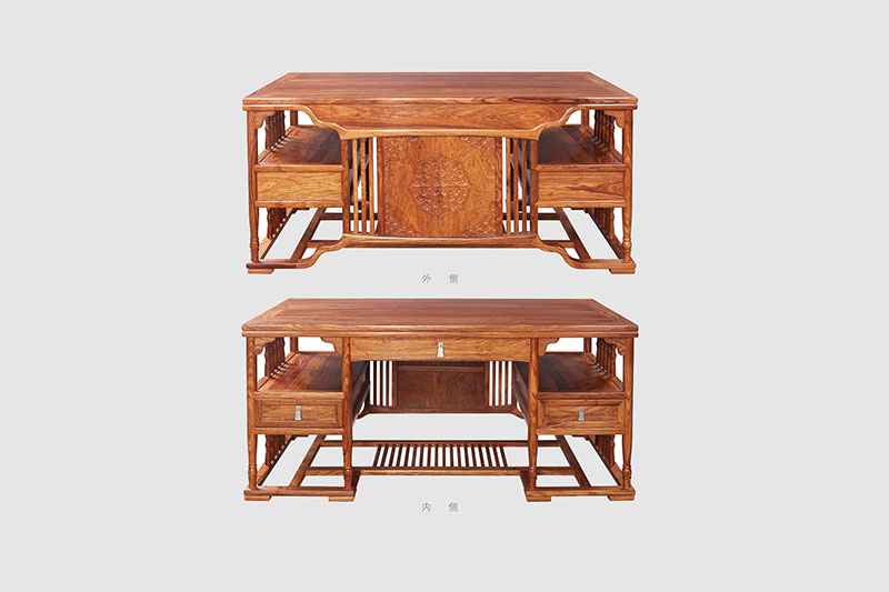 永州中式家居装饰书房桌椅组合家具效果图